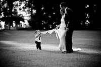 coppia di sposi con bambino