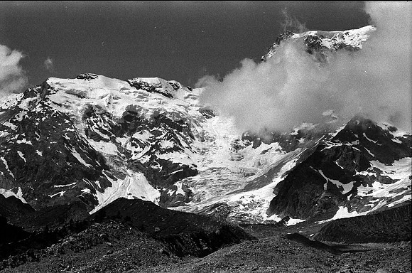 vintage photographs in black and white film of monte rosa east w